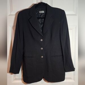 Vestimenta Spa 100% New Wool Vintage Black Blazer Jacket